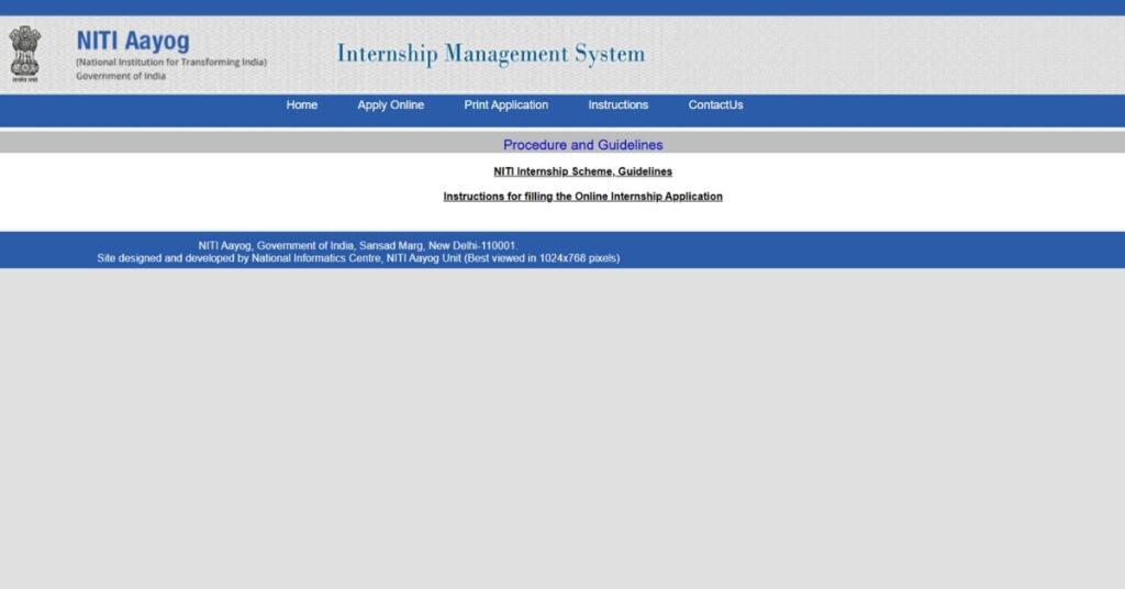 NITI Aayog Internship
