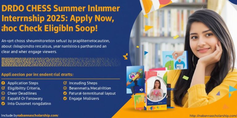 DRDO CHESS Summer Internship 2025: Apply Now, Check Eligibility!