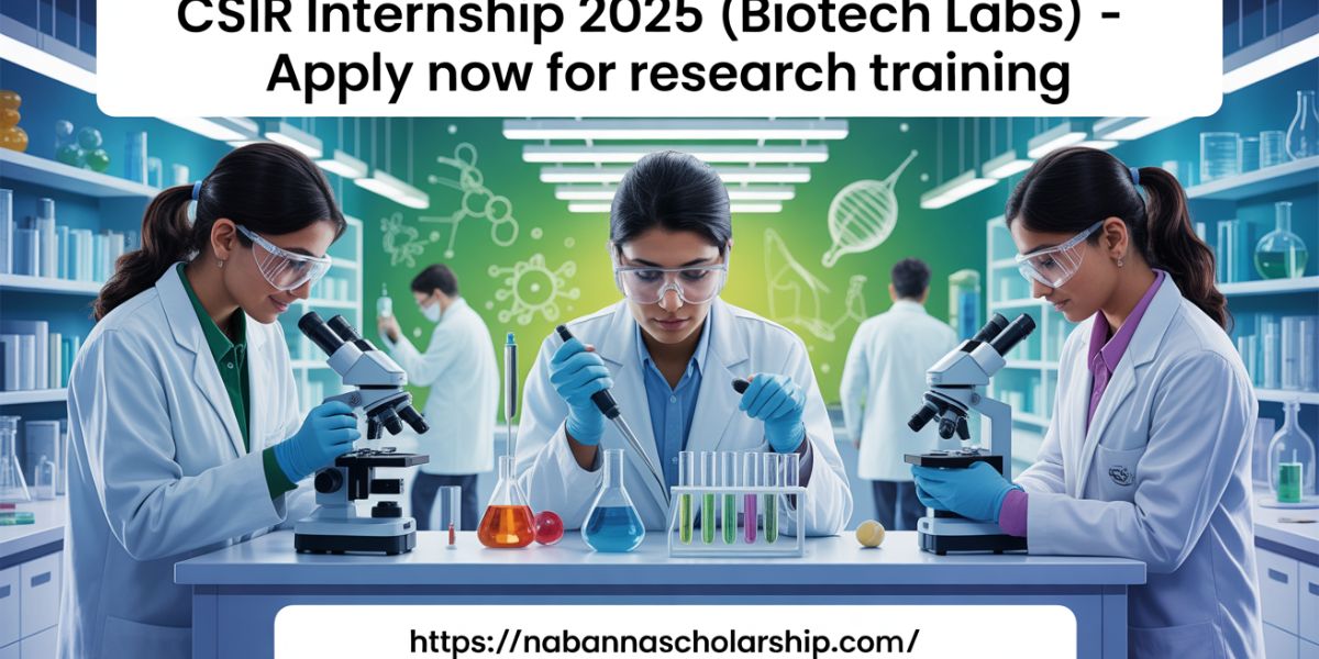 CSIR Internship 2025 (Biotech Labs) – Apply Now for Research Training