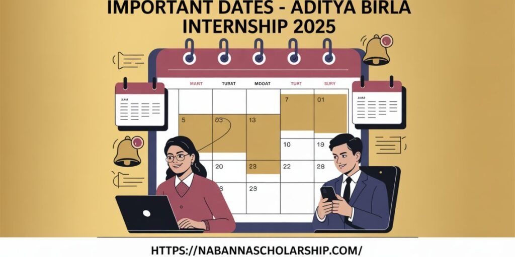 Important Dates – Aditya Birla Internship 2025