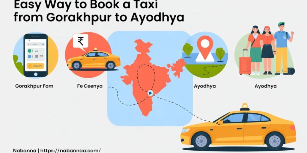 Easy way to book a taxi from Gorakhpur to Ayodhya