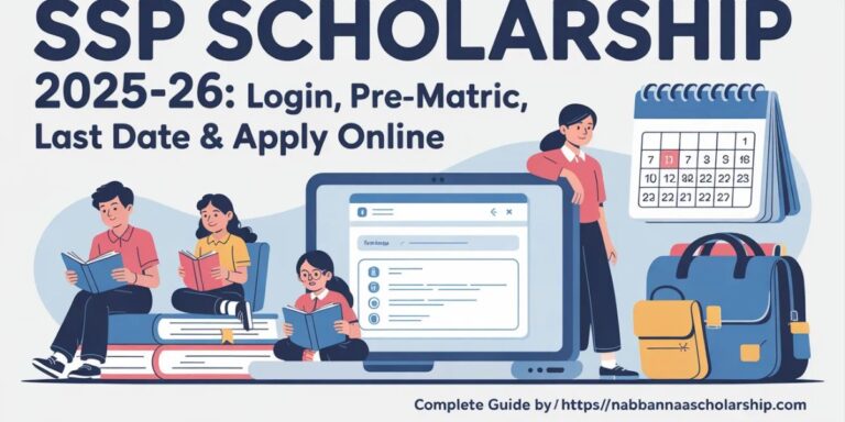 SSP Scholarship 2025-26: Login, Pre-Matric, Last Date & Apply Online